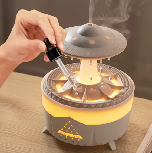 Mushroom Air Humidifier with 7-Color LED & Essential Oil Diffuser – Cute Ultrasonic Cool Mist for Home & Office