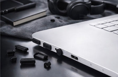 16-Piece Colorful Silicone Anti-Dust Plug Set – USB & Laptop Dust Proof Covers