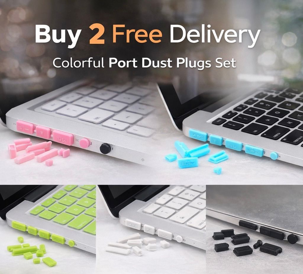16-Piece Colorful Silicone Anti-Dust Plug Set – USB & Laptop Dust Proof Covers