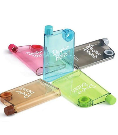 Slim Motivational Flat Water Bottle (380ml)